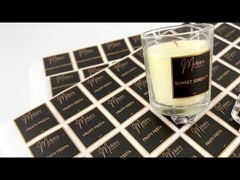 Electroplated Metal Letter Perfume Bottle Label Gold Nickel Embossed Candle Warning Labels