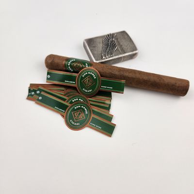 Buy Customzied Shape Paper Cigar Label Printing Embossed Foil Stickers Cigar Ring Band Labels Gold Foil online manufacture