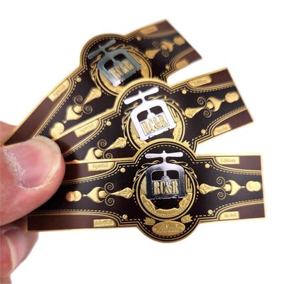 Buy Embossing Thick Paper Cigar Label Printing Anti Counterfeit 3d Sticker Printing Brand Rings online manufacture