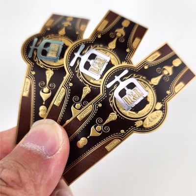 Luxury Paper Label Band Print Cigars Gold Foil Cigar Label Band Cigarette Label Embossed Gold Stamping Sticker
