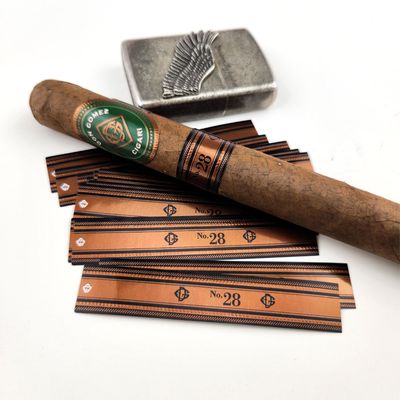 Custom Stickers Adhesive Self-Adhesive 3D Embossing Gravure Hot Stamping Cigar Label Printing