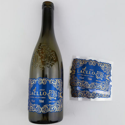 Buy Electroplated Chrome Blue Metal Wine Labels Whisky Metal Wine Tags online manufacture