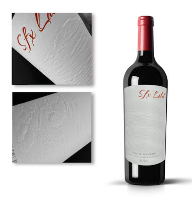 Hot Sale Self Adhesive Waterproof Label Black Paper Stickers Red Wine Bottles Labels Roll