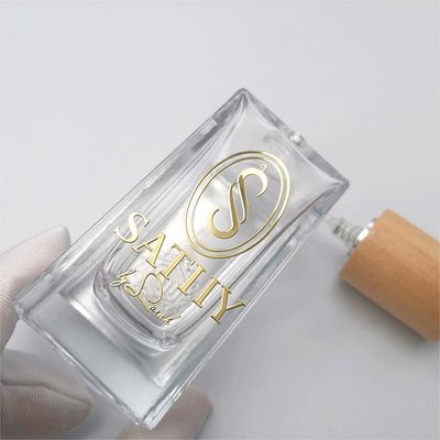 Custom 3D Cosmetic Adhesive Gold Foil Sticker Perfume Glass Bottle Logo Label