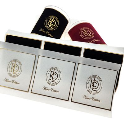 Hot Sale Velvet Sticker Labels Female Perfume OEM Original Perfume Metal Label for Self-Adhesive