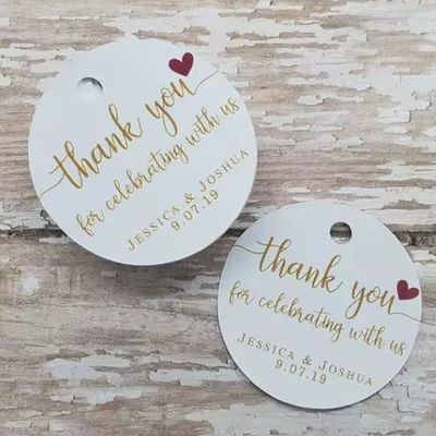 New Design Embossed Hang Tag Special Gift String Pvc Hangtags Garment Labels