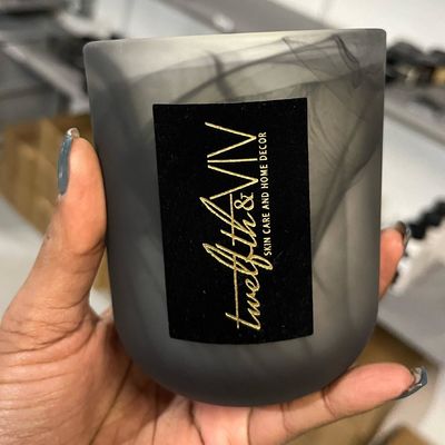 Buy Custom Logo Special Texture Embossed Stickers Various Shapes Luxury Perfume Candle Stickers Labels online manufacture