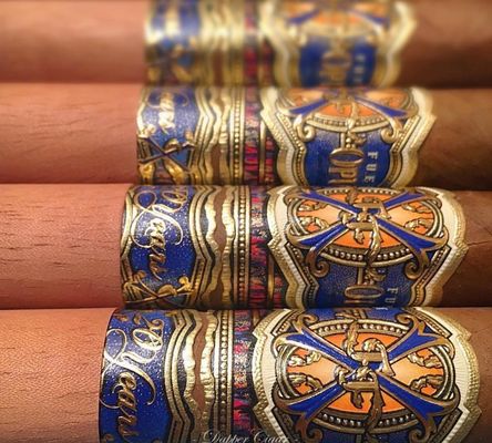 Buy Private Label Custom Shape Eco-friendly Cigar Band and Cigar Label with Gold Foil Printing online manufacture
