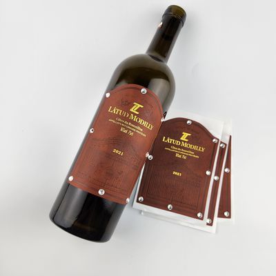 Good price Textured Feel PU Leather Logo Tags Customized Wine Label Sticker Leather Handmade Tags online