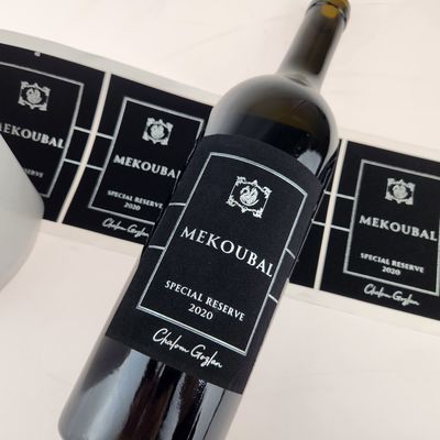Good price Custom Velvet Wine Bottle Label With Gold Foil online
