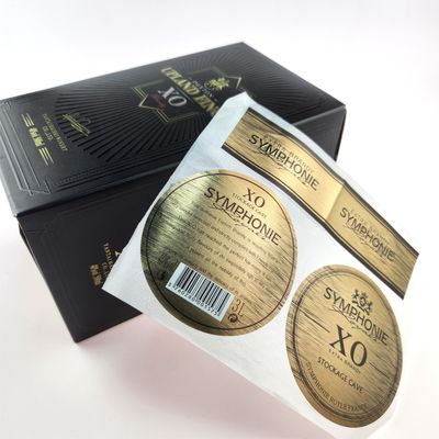 Good price CMYK Biodegradable Aluminium Foil Labels Whiskey Embossing Brandy Wine Labels online