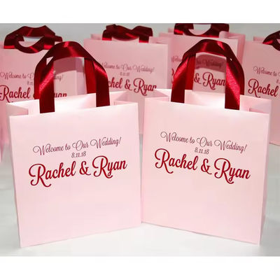 Good price Pink Custom Holiday Gift Bags 3D Effect Kraft Shopping Bags Custom Logo online