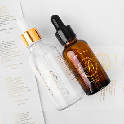 Good price Gold Foil Custom Bottle Labels  Embossed Handmade Custom Makeup Labels online