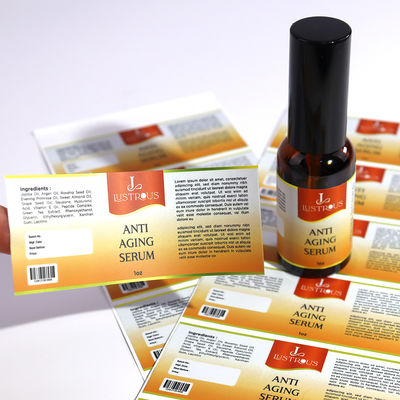 Good price Printing Adhesive Label Sticker Transparent Logo Cosmetic Bottle Labels Clear PVC online