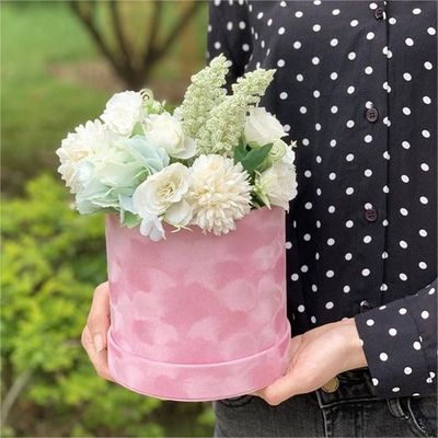 Good price Leather Handle Craft Paper Box Packaging Bucket Gift Packing Box Pink Green online