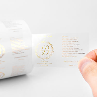 Good price Custom Transparent Adhesive Label Sticker Skincare Essential Oil Bottle Sticker Waterproof online