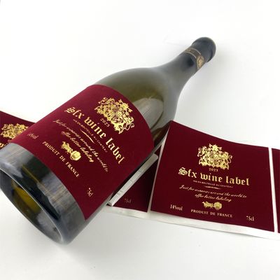 Good price Custom Logo Bottle Foil Sticker Embossed Metal Aluminum Red Wine Labels for Bottles online