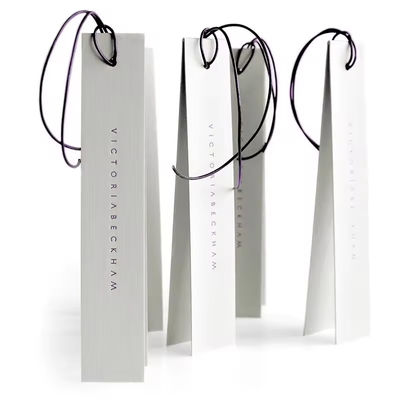 Good price Custom Thick White Paper Swing Garment Label Hang Tags Recyclable Luxury Custom Tags Cardboard Labels for Clothing online