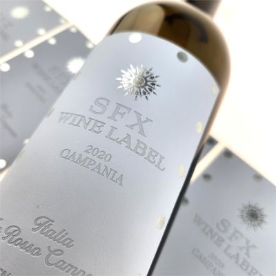 Good price Luxury Leather Sticker Packaging Wine Label Waterproof Embossed Red Wine Labels for Bottles online