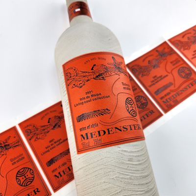 Good price Custom Champagne Labels Gold Foil Logo Gift Wedding Party Red Wine Packaging Leather Labels Sticker online