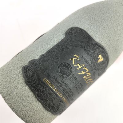 Good price Luxury Texture Private Red Wine Waterproof Sticker Wine Bottles Labels Leather Sticker online