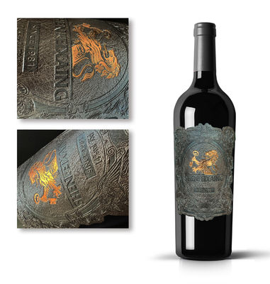Good price Custom Leather Waterproof Wine Sticker Label for Red Wine online