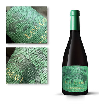 Good price Custom Private Wine Label Black Color Premium Gold Foil Stamping Leather Red Wine Bottle Label online