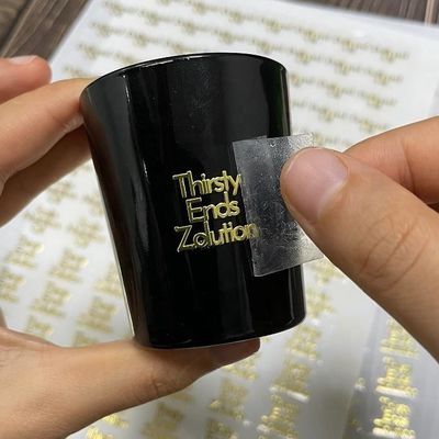 Good price New Trend Embossed Sticker Matte Black Embossed Sticker Labels for Candle Perfume online