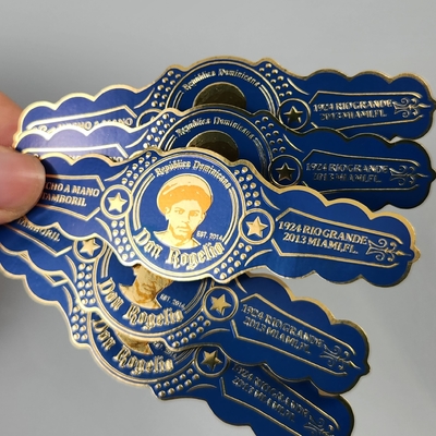 Good price High Quality OEM Cigar Label with Private Logo Adhesive Sticker UV 3D Embossed Printing Gold Foil with Vinyl Printed Cigar Label for Party & Wedding & Christmas online